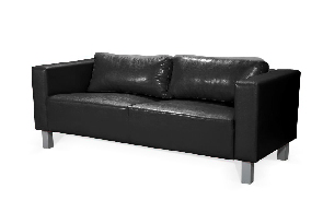 Háromszemélyes kanapé Valery III (fekete)