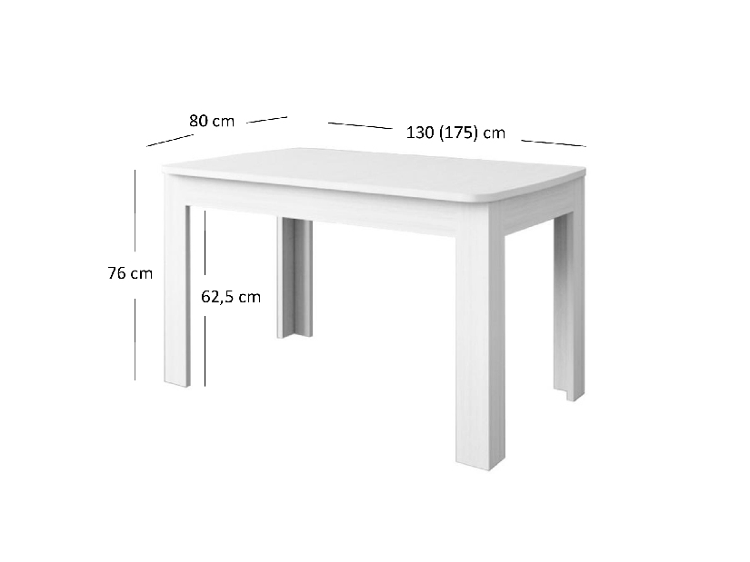 Széthúzható étkezőasztal 130-175 cm