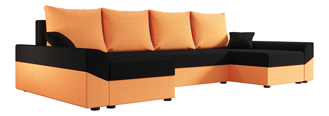 Sarok ülőgarnitúra U Dusk U (narancssárga + fekete)