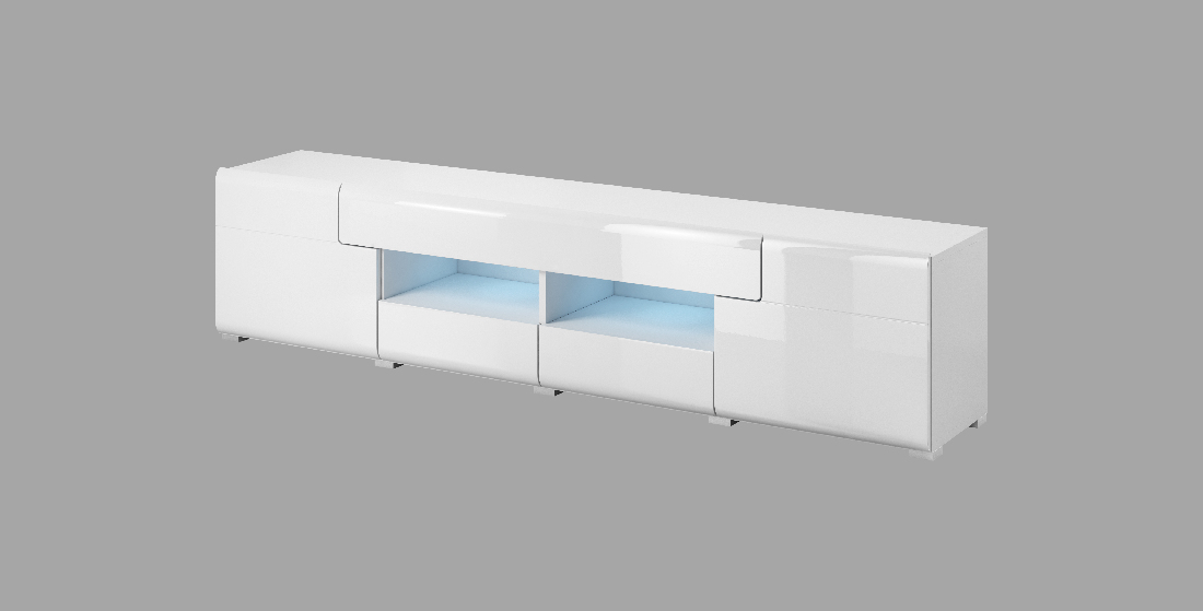 TV asztal Tamie Typ 40 (fehér+ fényes fehér)