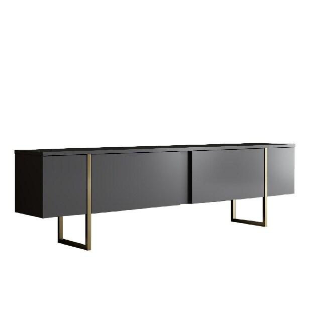 TV asztal/szekrény Luna (antracit + arany)