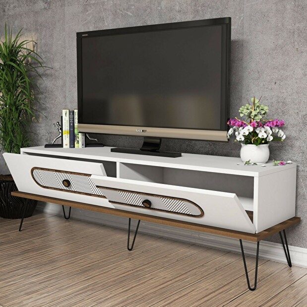TV asztal/szekrény Enrico (fehér)
