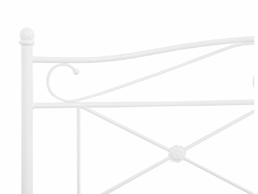 Franciaágy 180 cm RANDEZ (ágyráccsal) (fehér)