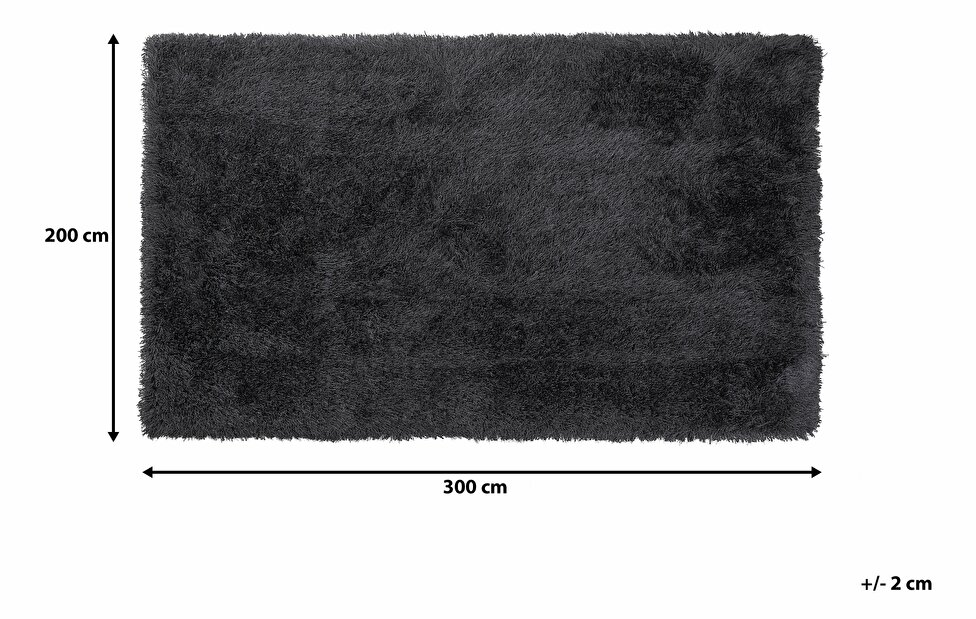 Szőnyeg 300 cm Caiguna (fekete)