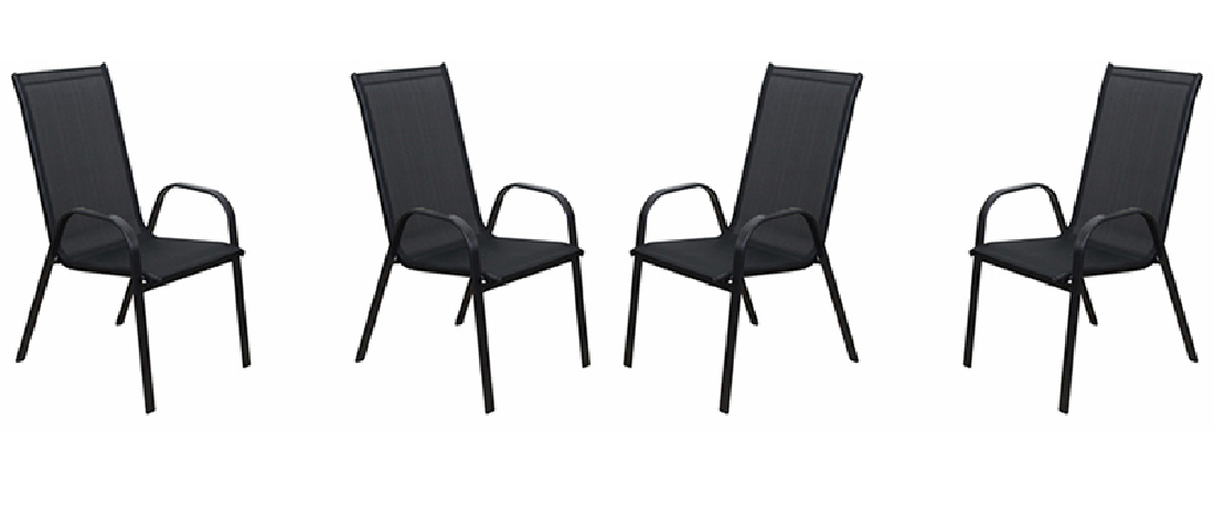 Kerti szék Morel (fekete) (4 db.) *kiárusítás