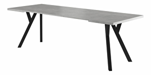 Széthúzható étkezőasztal 90-240 cm Marion (beton + fekete) (8 és több fő részére)
