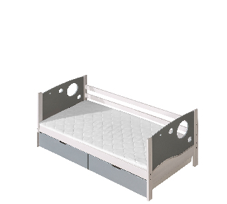 Egyszemélyes ágy 80 cm Kolin (ágyráccsal és tárhellyel)
