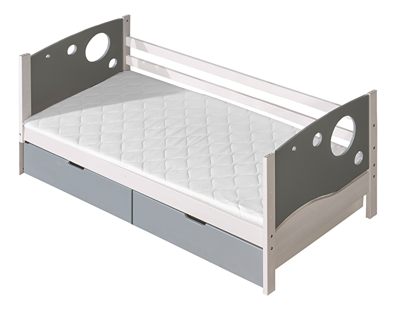 Egyszemélyes ágy 80 cm Kolin (ágyráccsal és tárhellyel)