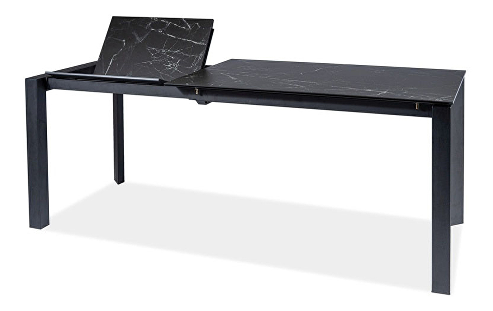 Széthúzható étkezőasztal 120-180 cm Marissa (fekete + fekete) (4 és 8 fő részére)
