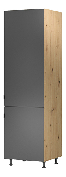 Konyhaszekrény beépített hűtőre D60ZL Langari (artisan tölgy + matt szürke) (B)
