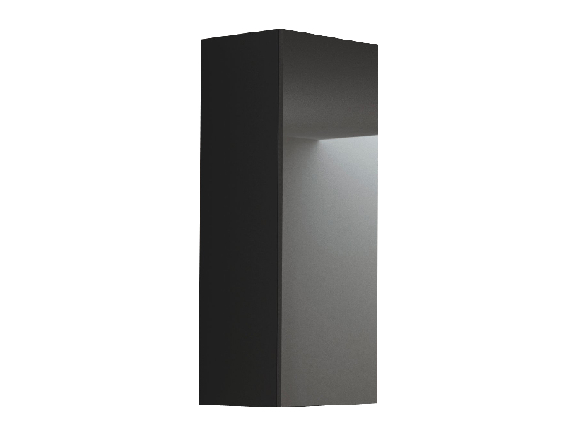 Fali szekrény Livo S 120 (fekete + fényes fekete)