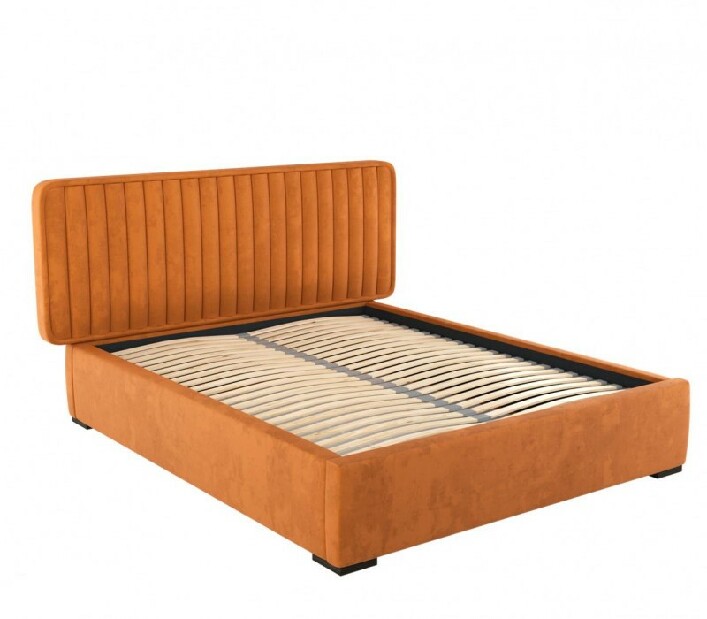 Kárpitozott ágy 140x200 cm Aria (narancssárga)