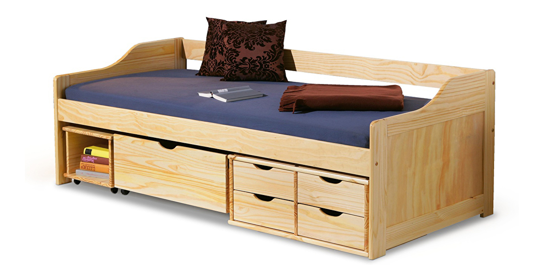Egyszemélyes ágy 90 cm Maxima (masszív, ágyráccsal)