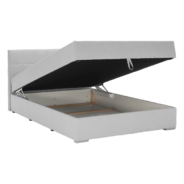 Egyszemélyes ágy Boxspring 120 cm Ferrati (szürke + barna)