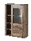 Vitrinek szekrény Larita Typ 44 (dió)