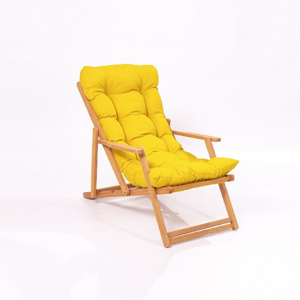 Kerti asztal és szék készlet (3 db.) Minnie (sárga + természetes)