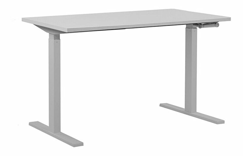 Íróasztal UPPER II (130 x 72 cm) (MDF) (fehér) (manuálisan beállítható)