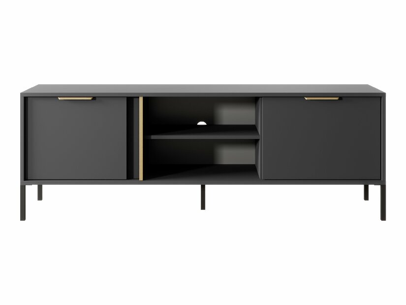 TV asztal/szekrény Lyran 2D (antracit + arany)
