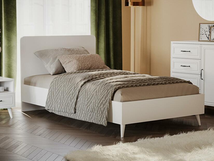 Egyszemélyes ágy 90 cm Larissa 107 (fehér)