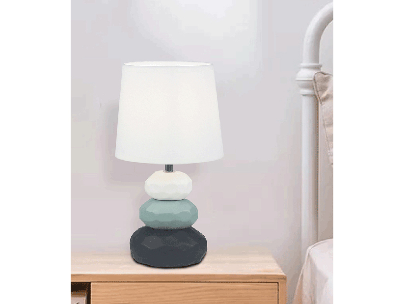 Asztali lámpa Neann (fehér + kék + fekete)