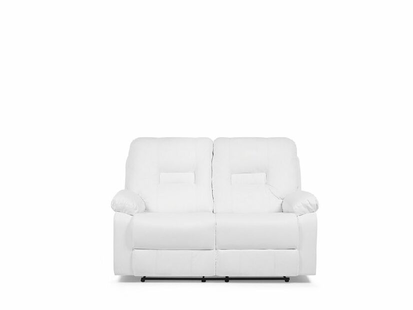 Kétszemélyes kanapé Barnet (szintetikus bőr) (fehér)