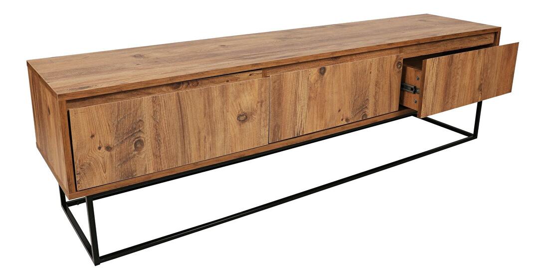 TV asztal/szekrény Lapin 180 (dió + fekete)