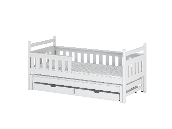 Gyerekágy 90 x 190 cm DORIA (ágyráccsal és tárolóhellyel) (fehér)