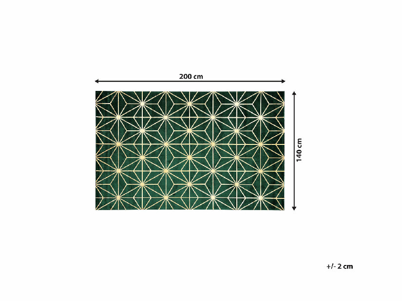 Szőnyeg 140x200 cm SILBE (szövet) (zöld)