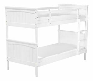 Emeletes ágy 90 cm RADIN (ágyráccsal) (fehér)