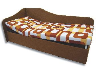 Egyszemélyes ágy (dívány) 90 cm Abigail (Gusto 11 + barna 13) (B)