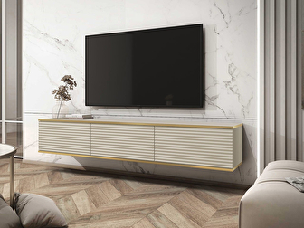 TV szekrény/asztal II Othelo (bézs + bézs + arany)