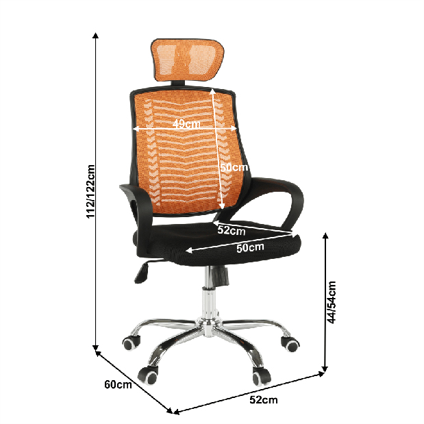 Irodai fotel Irala typ 1 (narancssárga)