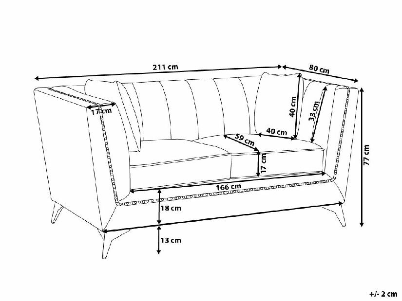 Háromszemélyes kanapé Gama (szürke)