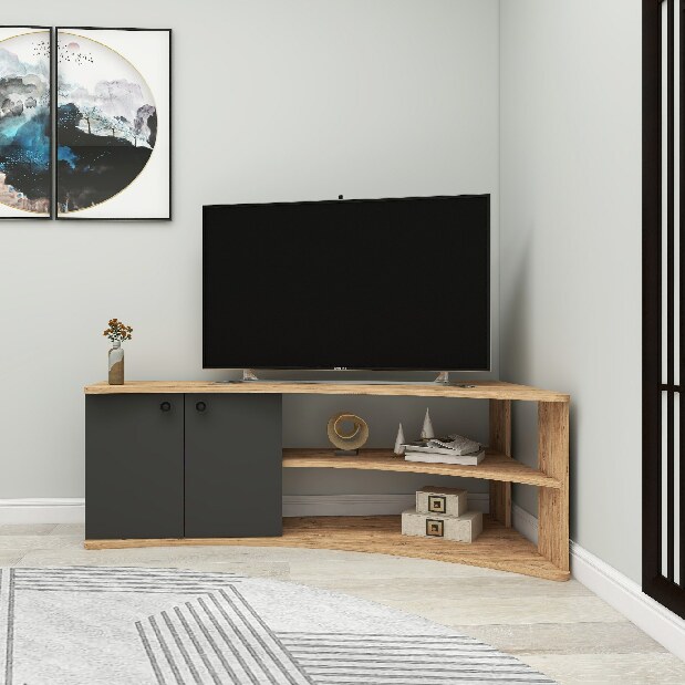 TV asztal/szekrény Tiara (atlanti fenyő + antracit)