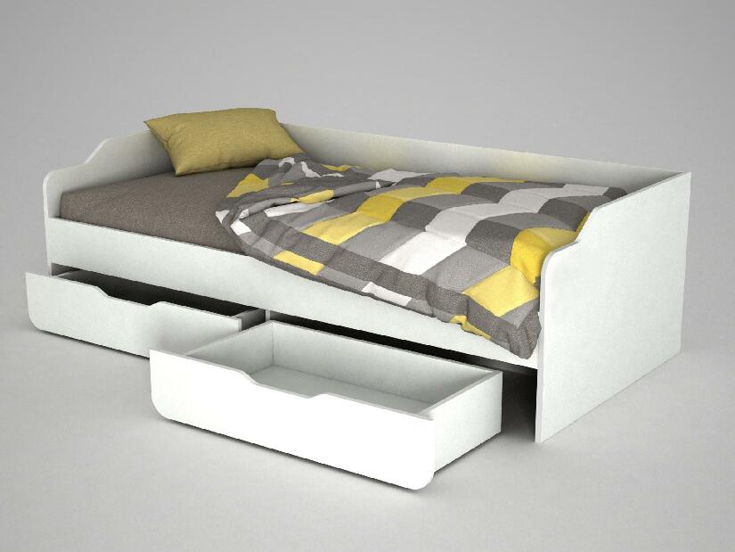 Egyszemélyes ágy 90 cm Yukka (fehér)