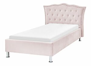 Egyszemélyes ágy 200 x 90 cm Metty (rózsaszín) (ágyráccsal)
