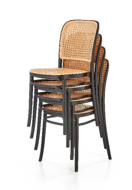 Kerti szék Kathlene (természetes + fekete)