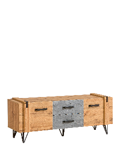 TV asztal typ LO7 Lorinda (wotan tölgy + milenium beton)