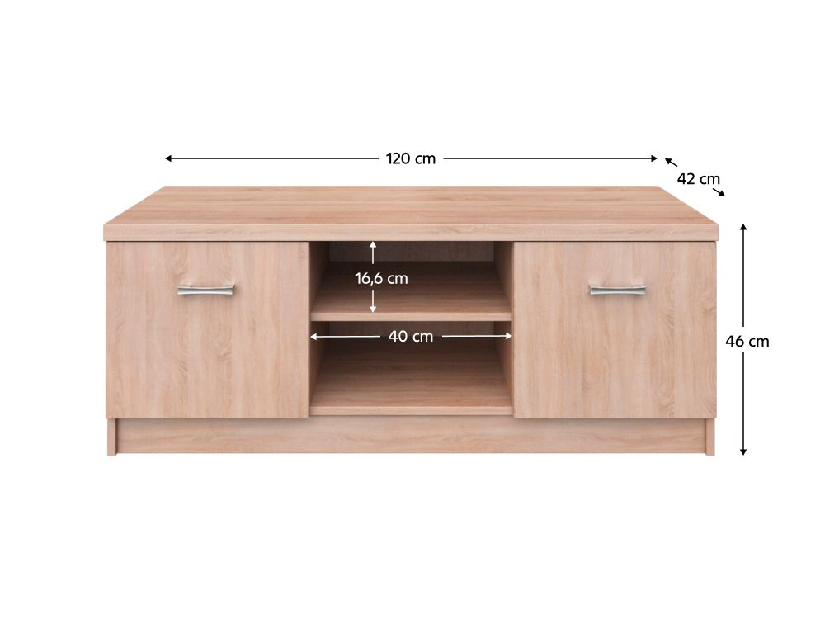 TV asztal/szekrény Topta Typ 35 2D (szonoma tölgy)