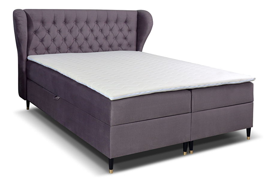 Egyszemélyes ágy Boxspring 120 cm Ortun (lila)