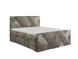 Egyszemélyes ágy Boxspring 120 cm Galand (szürkésbarna) (matraccal és tárolóhellyel)