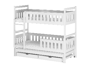 Gyerekágy 80 x 180 cm KARLA (ágyráccsal és tárolóhellyel) (fehér)