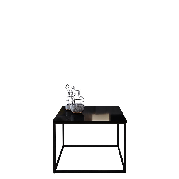 Dohányzóasztal Gwendolyn (matt fekete + fényes fekete)