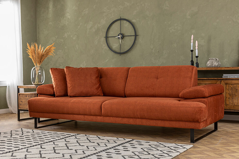 Háromszemélyes kanapé Musta (narancssárga)
