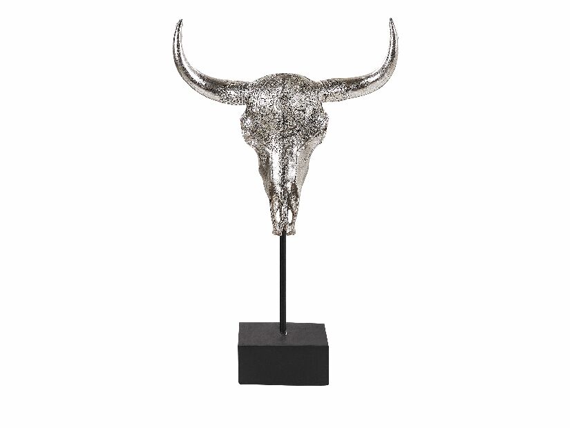 Dekorációs figura BULC 46 cm (üveglaminált) (ezüst)