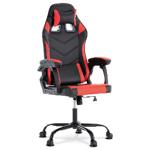 Irodai szék Kayce (fekete + piros öko bőr)