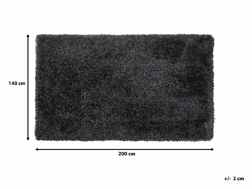 Szőnyeg 200 cm Caiguna (fekete)