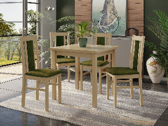 Asztal 4 székkel AL27 Mirjan Arnold (szonoma + oliva)