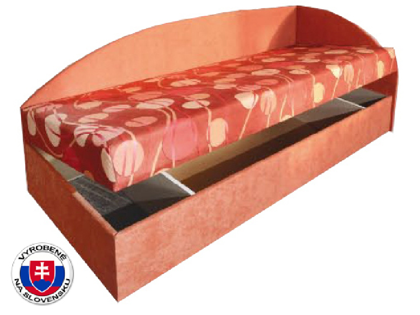 Egyszemélyes ágy (dívány) 80 cm Mamie (rugós matraccal) (J)
