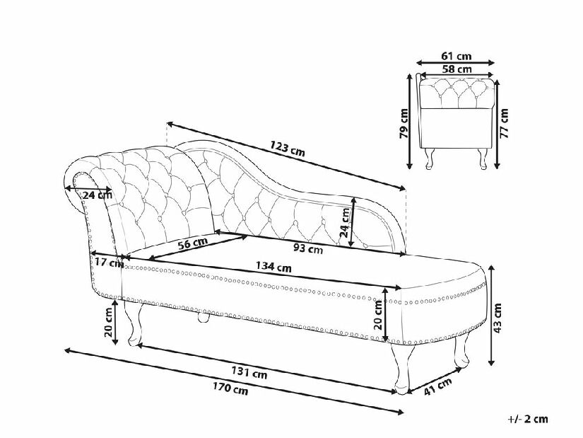 Pihenő fotel NILI (szintetikus bőr) (bézs) (B)